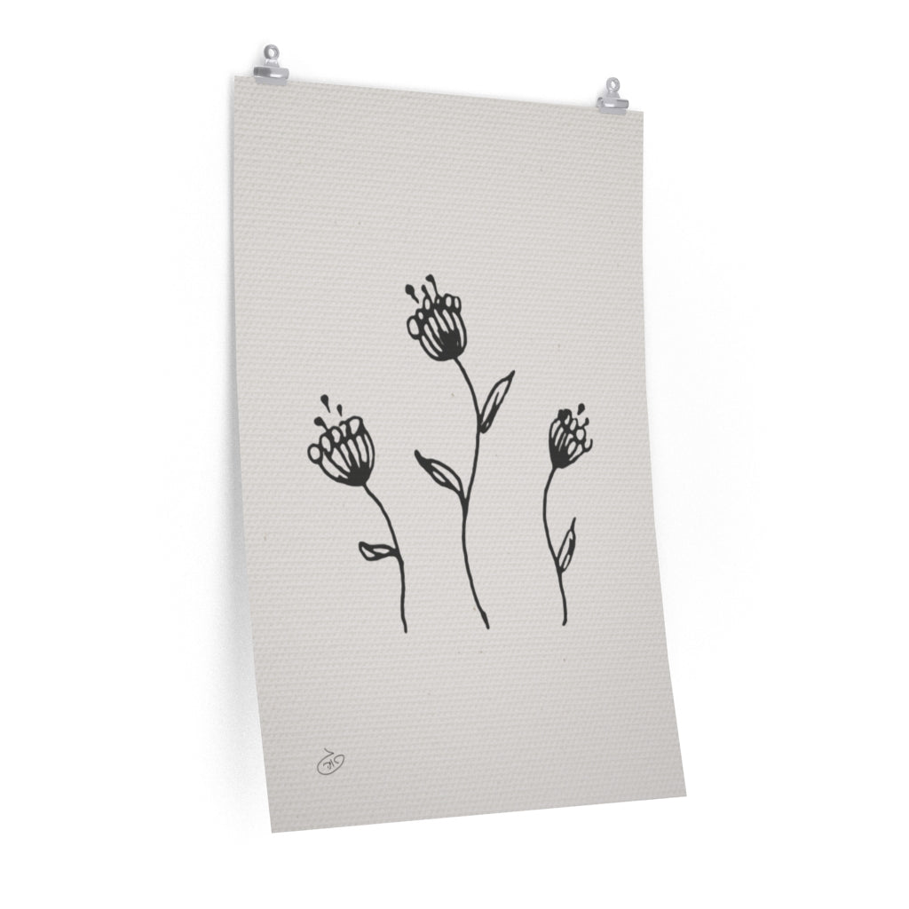 פוסטר Flower - Layla Poster ציור מקורי של גאיה המקדם את המודעות לאלימות בין בני זוג בכלל וכלפי נשים בפרט