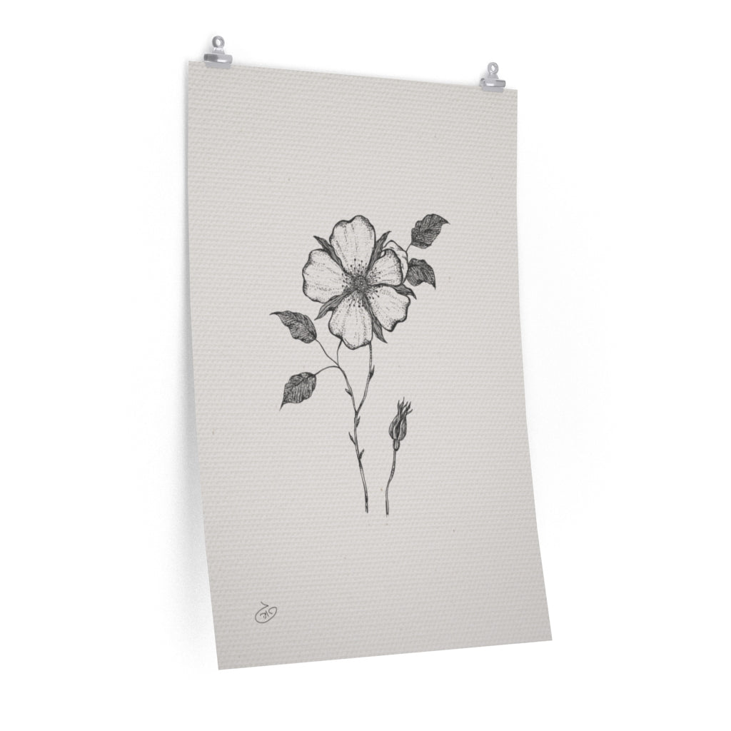 פוסטר Delilah Flower Poster ציור מקורי של גאיה המקדם את המודעות לאלימות בין בני זוג בכלל וכלפי נשים בפרט