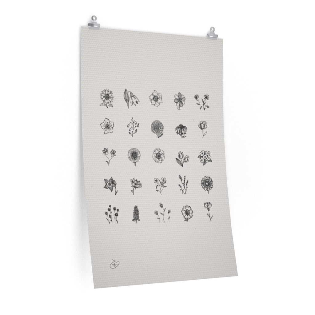 פוסטר Several Flowers Poster ציור מקורי של גאיה המקדם את המודעות לאלימות בין בני זוג בכלל וכלפי נשים בפרט