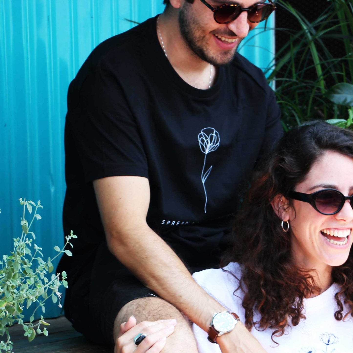 One Line Flower - Peony Tee