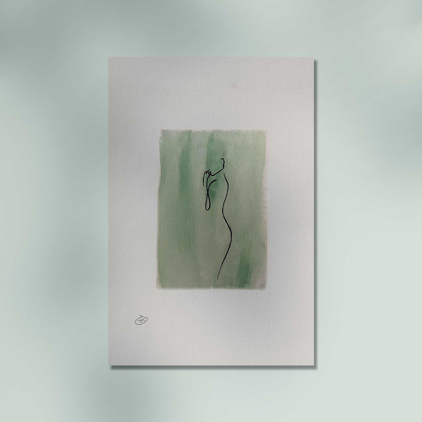 פוסטר One Line - Belle Poster ציור מקורי של גאיה המקדם את המודעות לאלימות בין בני זוג בכלל וכלפי נשים בפרט