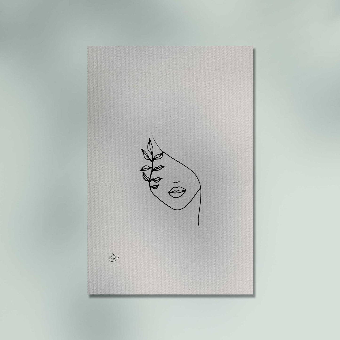 פוסטר One Line - Daniela Poster ציור מקורי של גאיה המקדם את המודעות לאלימות בין בני זוג בכלל וכלפי נשים בפרט