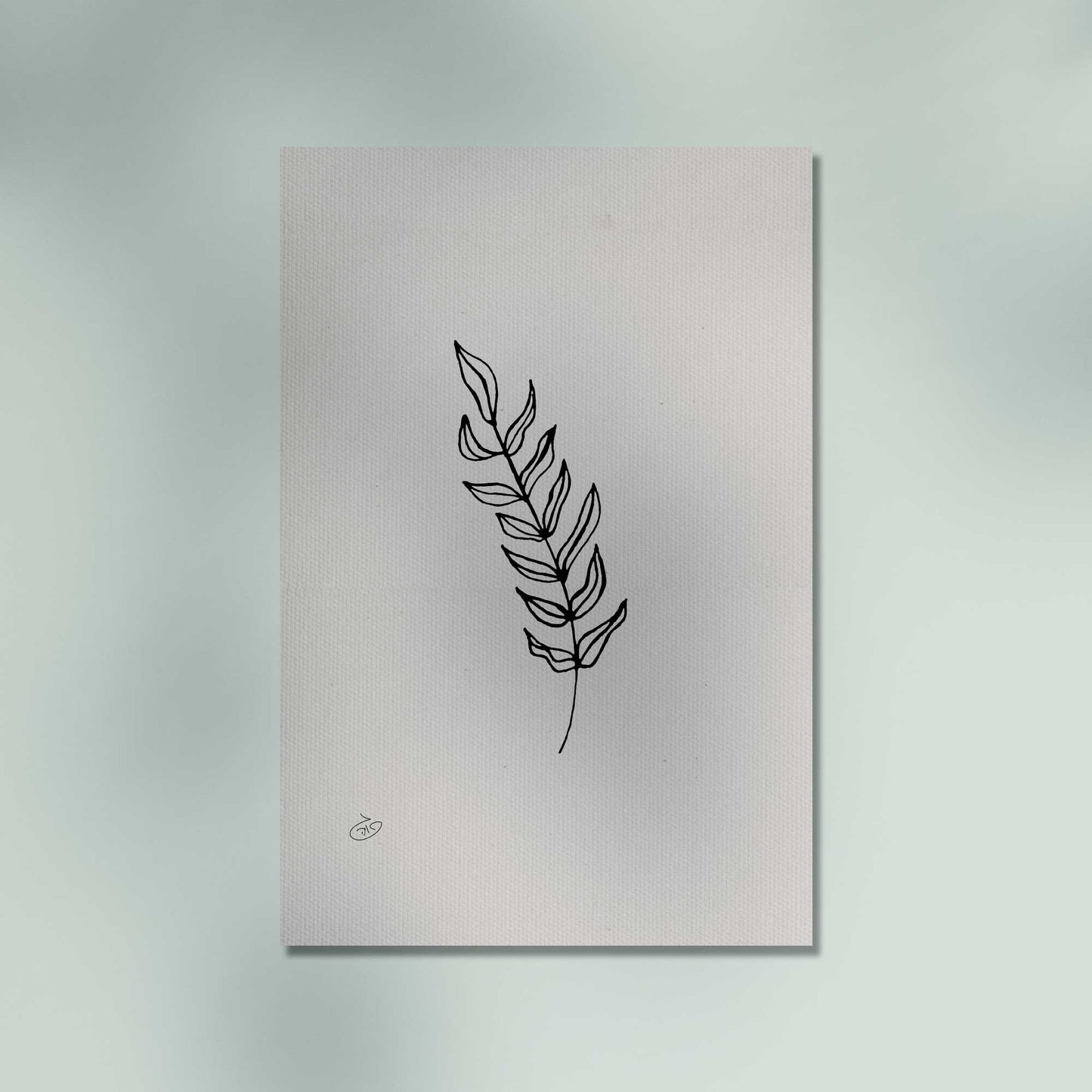 פוסטר One Line - Branch Poster ציור מקורי של גאיה המקדם את המודעות לאלימות בין בני זוג בכלל וכלפי נשים בפרט