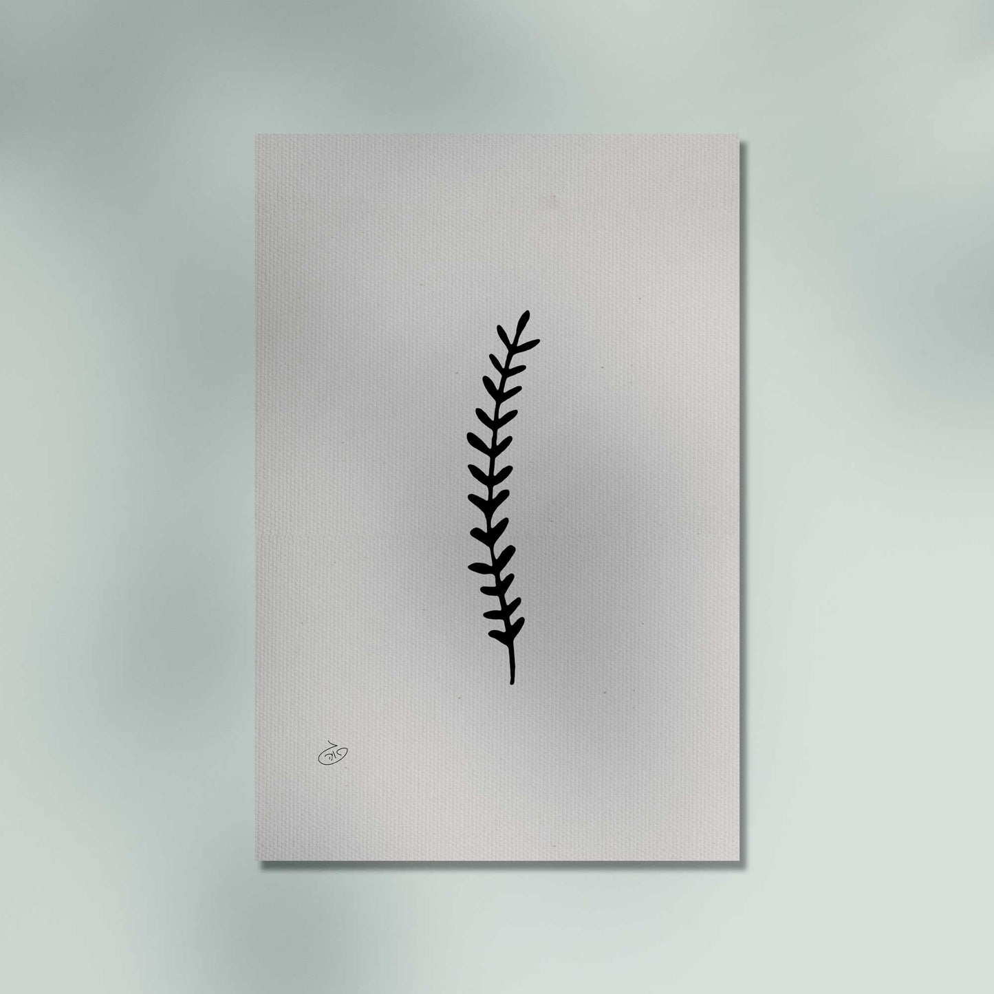 פוסטר One Line Flower - Fern Poster ציור מקורי של גאיה המקדם את המודעות לאלימות בין בני זוג בכלל וכלפי נשים בפרט