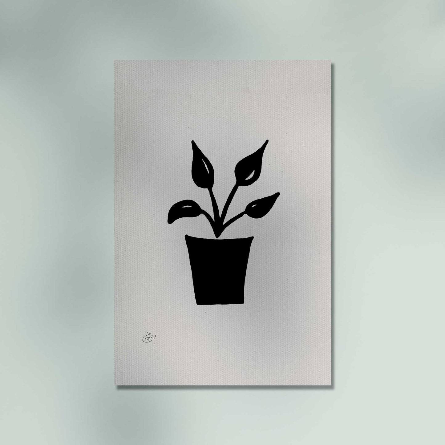 פוסטר Succulent Alocasia Poster ציור מקורי של גאיה המקדם את המודעות לאלימות בין בני זוג בכלל וכלפי נשים בפרט