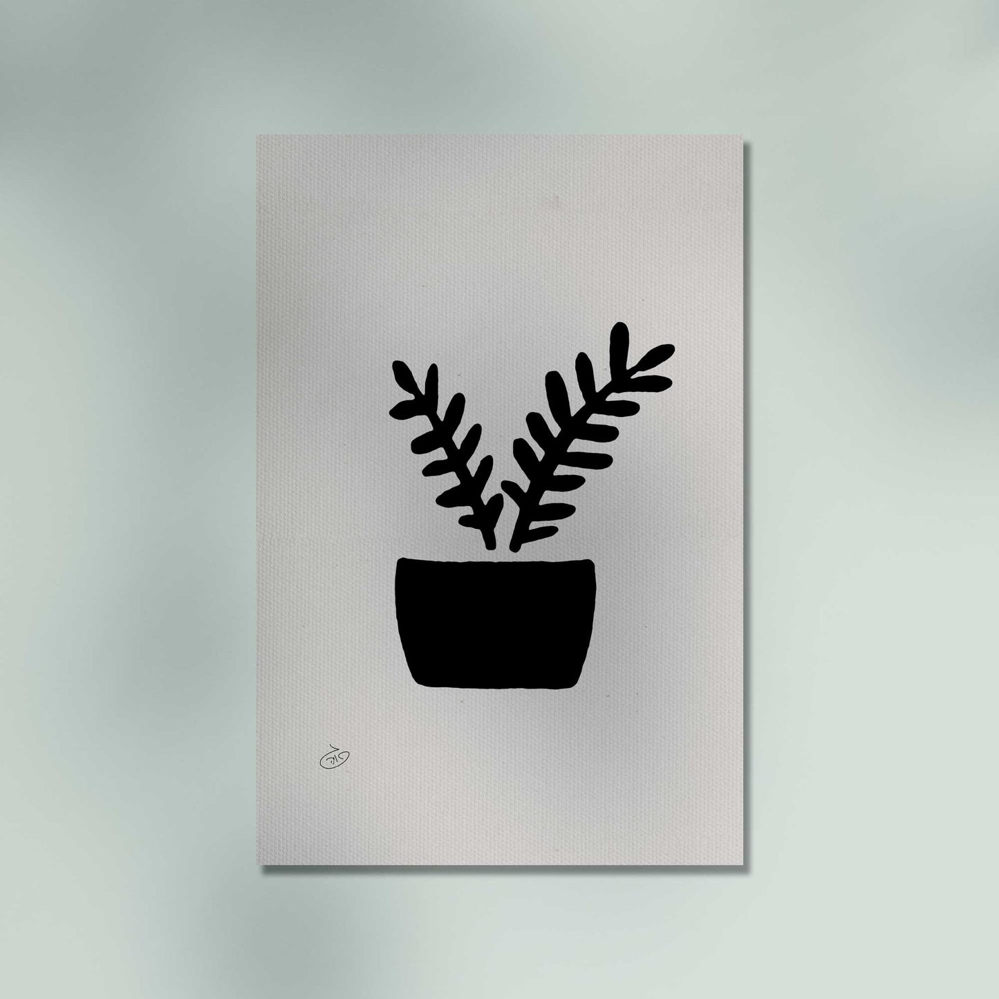 פוסטר Succulent Areca Poster ציור מקורי של גאיה המקדם את המודעות לאלימות בין בני זוג בכלל וכלפי נשים בפרט