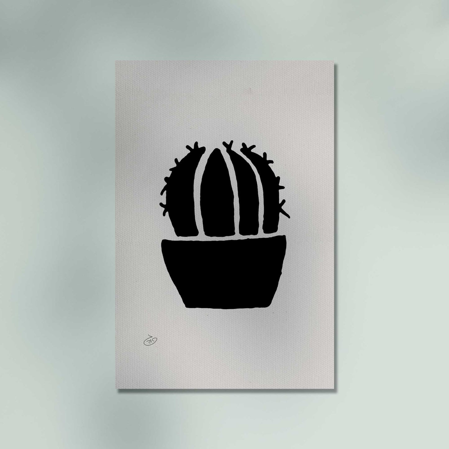 פוסטר Succulent Domino Poster ציור מקורי של גאיה המקדם את המודעות לאלימות בין בני זוג בכלל וכלפי נשים בפרט