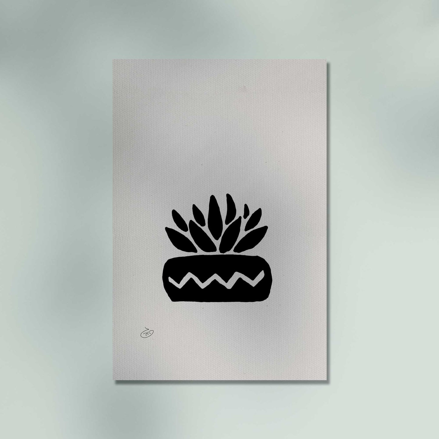 פוסטר Succulent Minima Poster ציור מקורי של גאיה המקדם את המודעות לאלימות בין בני זוג בכלל וכלפי נשים בפרט