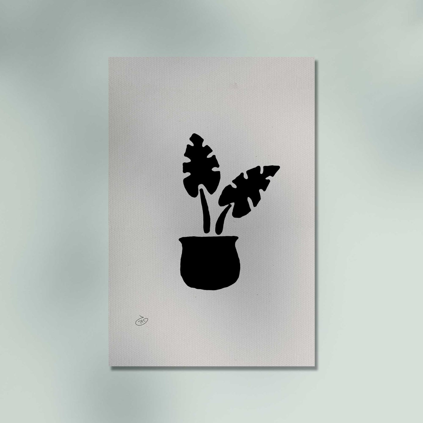 פוסטר Succulent Monstera Poster ציור מקורי של גאיה המקדם את המודעות לאלימות בין בני זוג בכלל וכלפי נשים בפרט