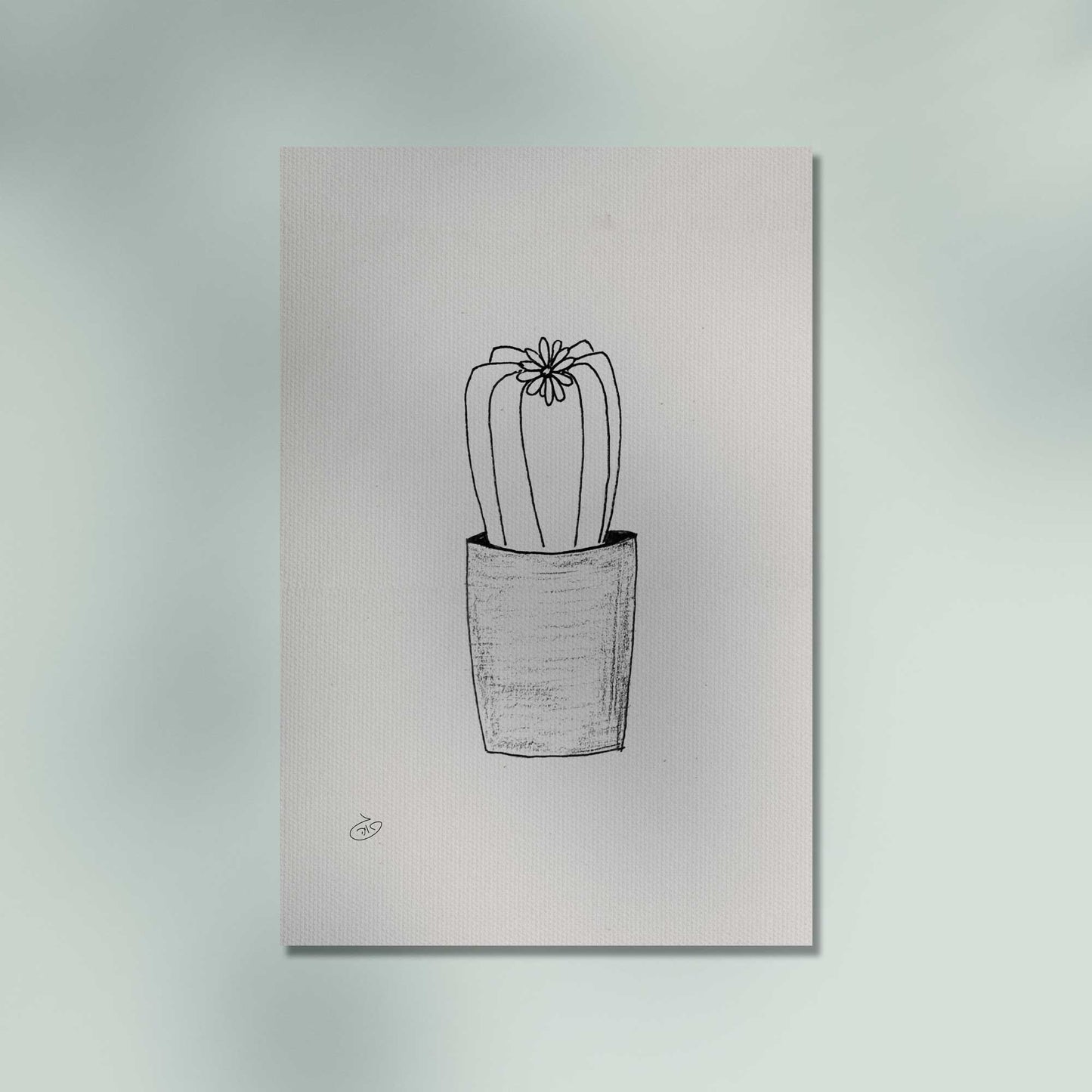 פוסטר Succulent Puruvian Poster ציור מקורי של גאיה המקדם את המודעות לאלימות בין בני זוג בכלל וכלפי נשים בפרט