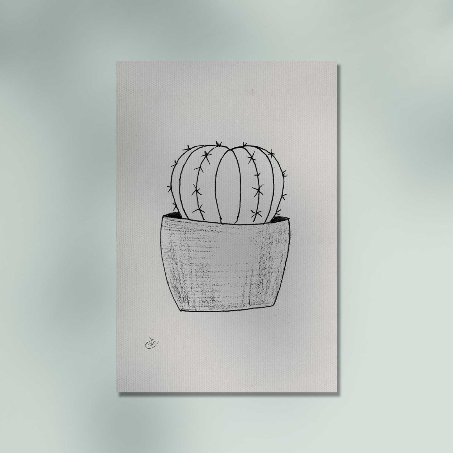 פוסטר Succulent Silver Ball Poster ציור מקורי של גאיה המקדם את המודעות לאלימות בין בני זוג בכלל וכלפי נשים בפרט