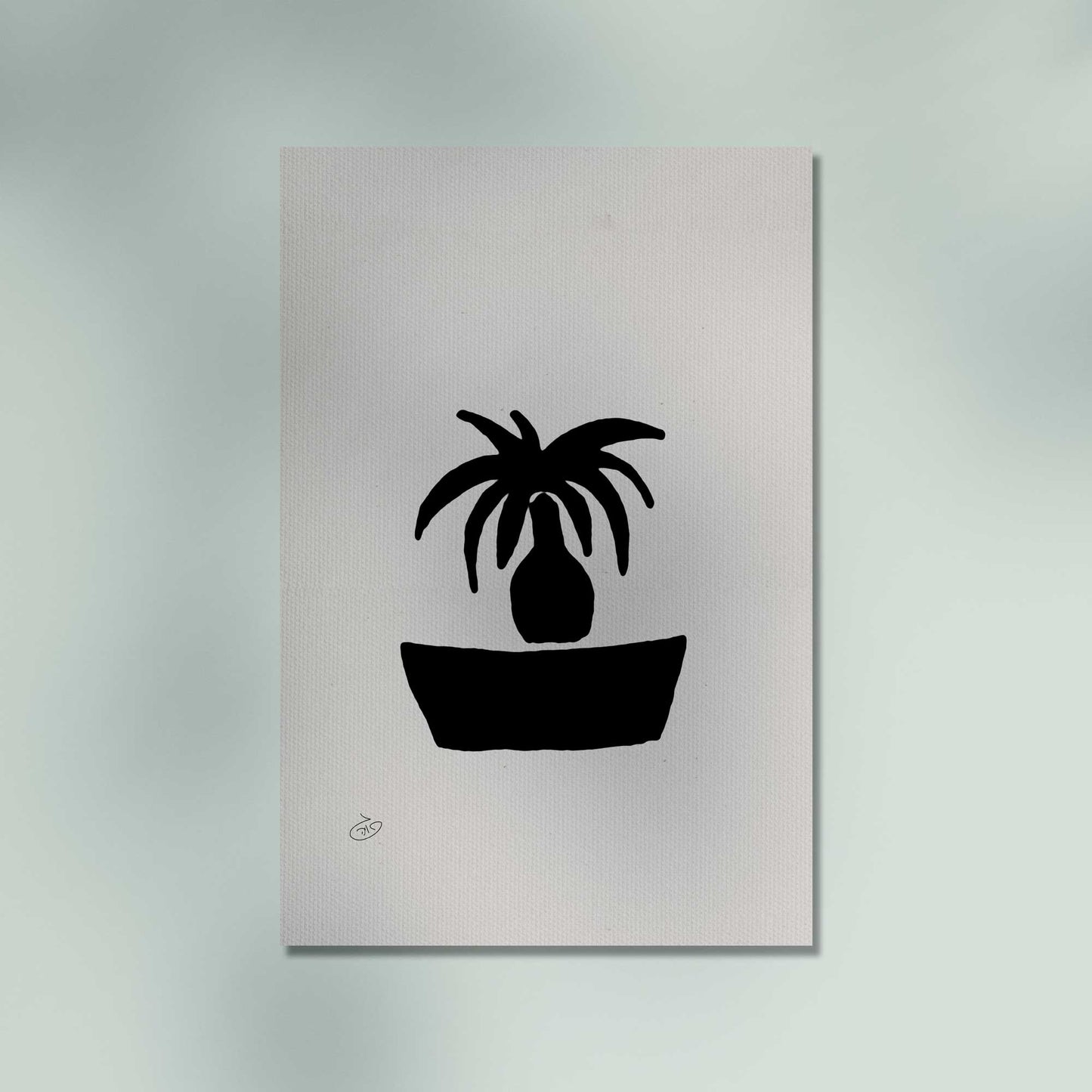 פוסטר Succulent Small Tree Poster ציור מקורי של גאיה המקדם את המודעות לאלימות בין בני זוג בכלל וכלפי נשים בפרט