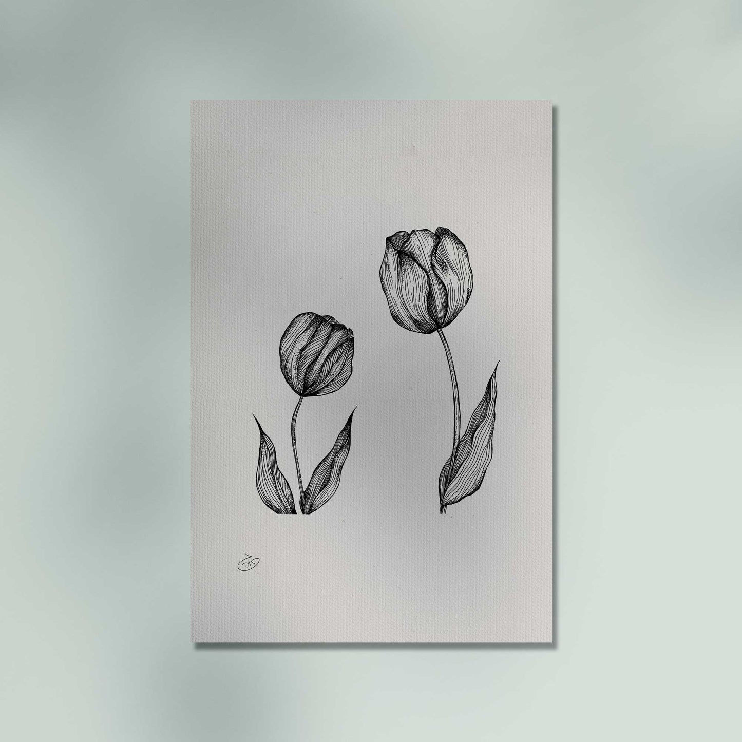 פוסטר Roses Flowers Poster ציור מקורי של גאיה המקדם את המודעות לאלימות בין בני זוג בכלל וכלפי נשים בפרט