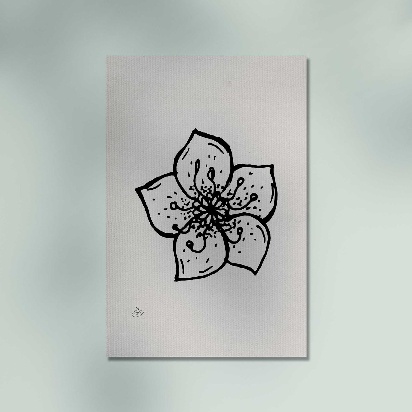 פוסטר Flower - Brooklyn Poster ציור מקורי של גאיה המקדם את המודעות לאלימות בין בני זוג בכלל וכלפי נשים בפרט