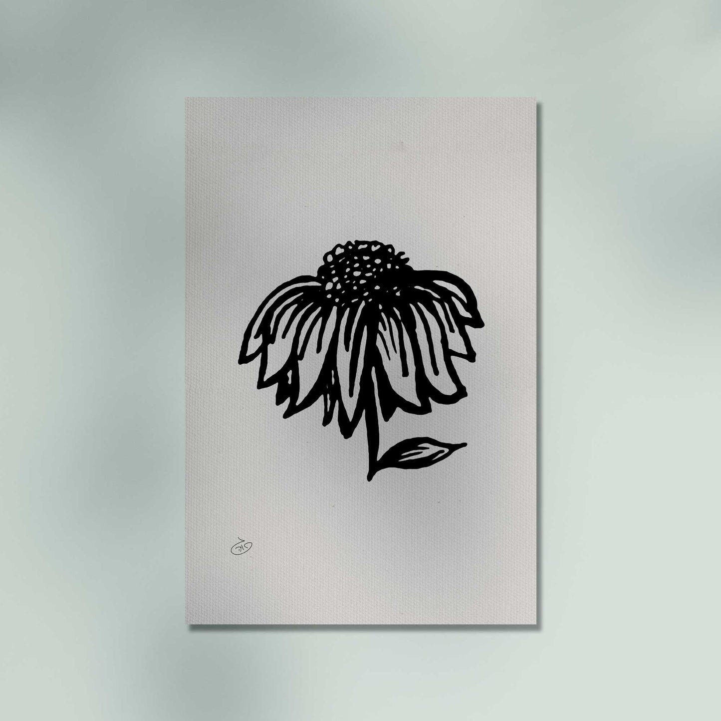 פוסטר Flower - Claire Poster ציור מקורי של גאיה המקדם את המודעות לאלימות בין בני זוג בכלל וכלפי נשים בפרט