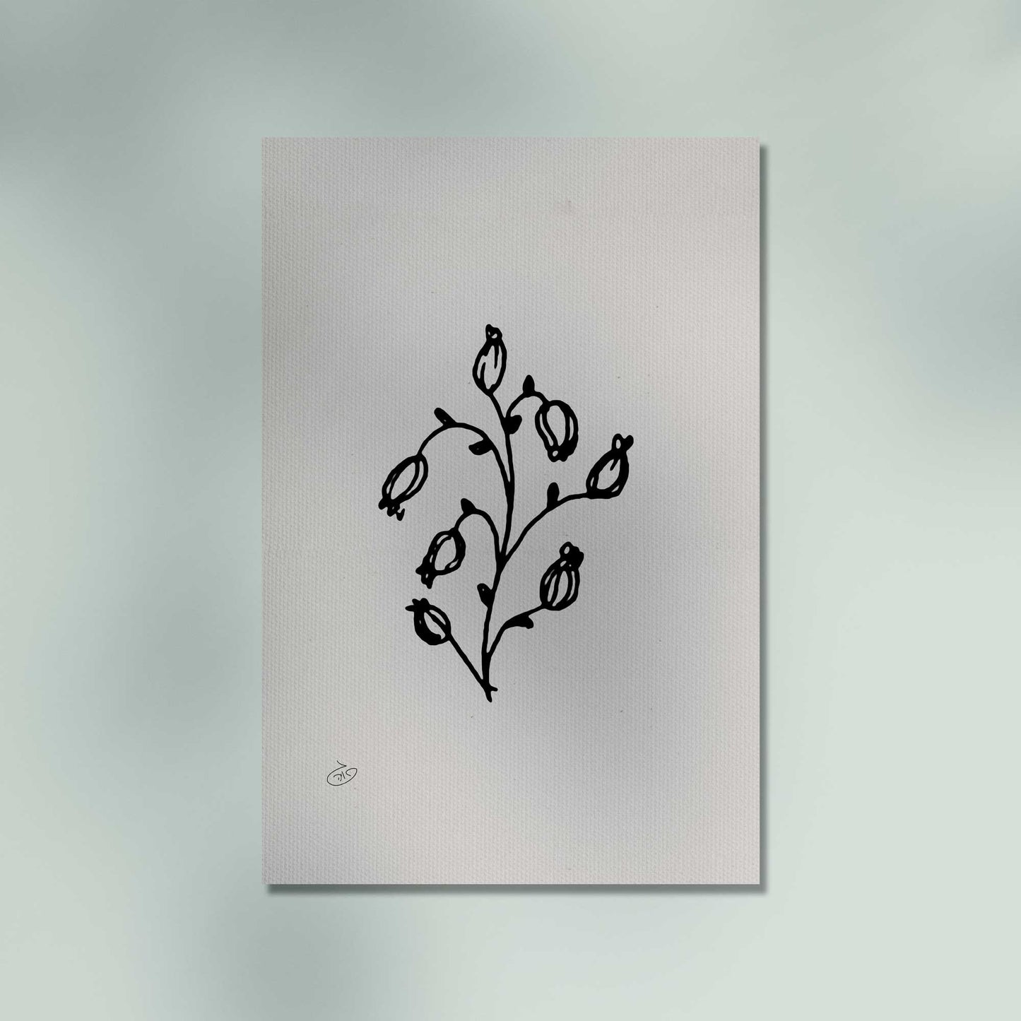 פוסטר Flower - Elena Poster ציור מקורי של גאיה המקדם את המודעות לאלימות בין בני זוג בכלל וכלפי נשים בפרט