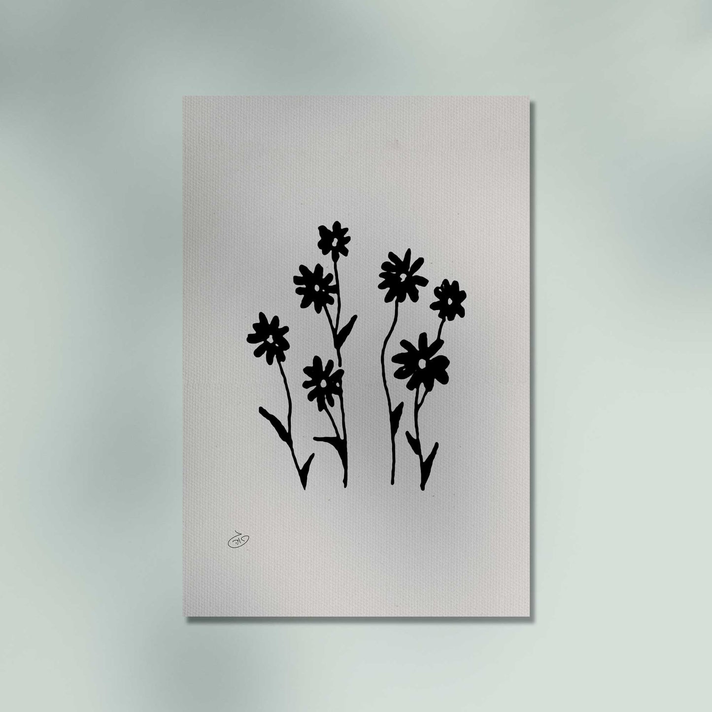 פוסטר Flower - Grace Poster ציור מקורי של גאיה המקדם את המודעות לאלימות בין בני זוג בכלל וכלפי נשים בפרט