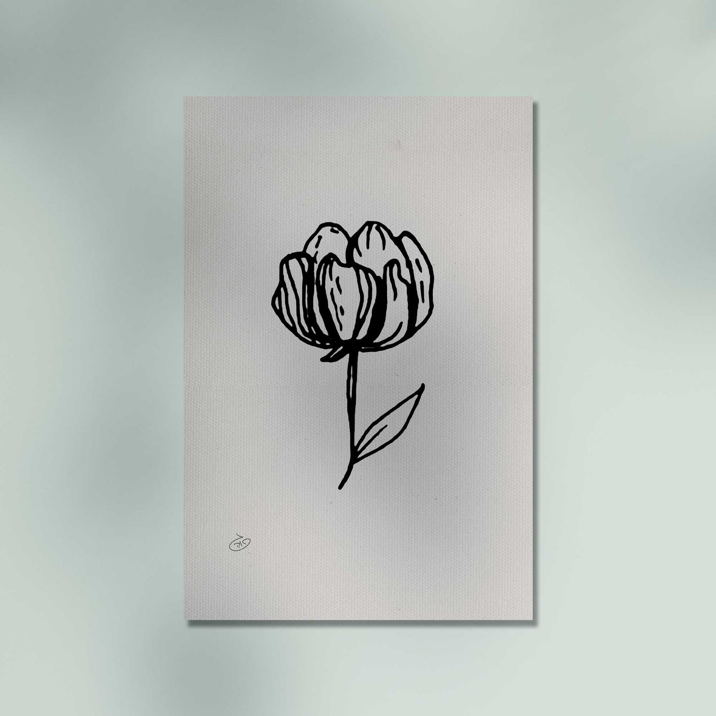 פוסטר Flower - Kinsley Poster ציור מקורי של גאיה המקדם את המודעות לאלימות בין בני זוג בכלל וכלפי נשים בפרט