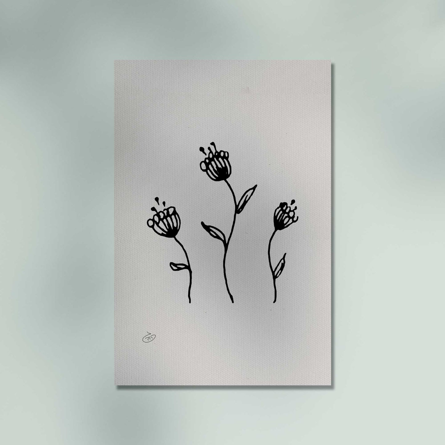 פוסטר Flower - Layla Poster ציור מקורי של גאיה המקדם את המודעות לאלימות בין בני זוג בכלל וכלפי נשים בפרט