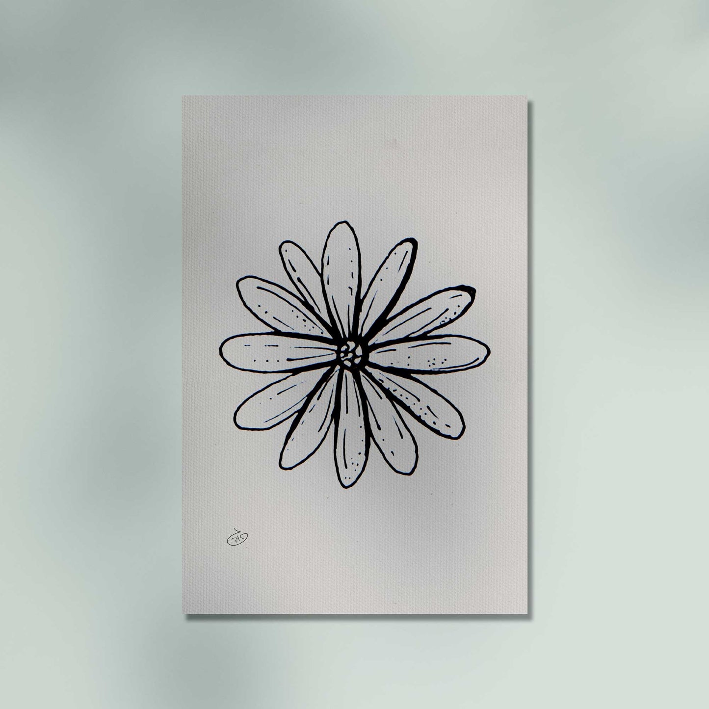 פוסטר Flower - Lily Poster ציור מקורי של גאיה המקדם את המודעות לאלימות בין בני זוג בכלל וכלפי נשים בפרט
