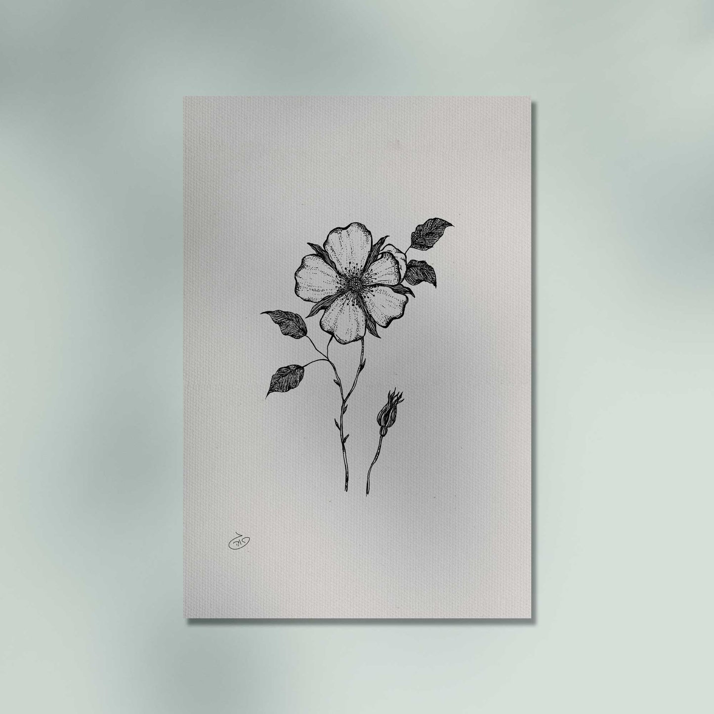 פוסטר Delilah Flower Poster ציור מקורי של גאיה המקדם את המודעות לאלימות בין בני זוג בכלל וכלפי נשים בפרט