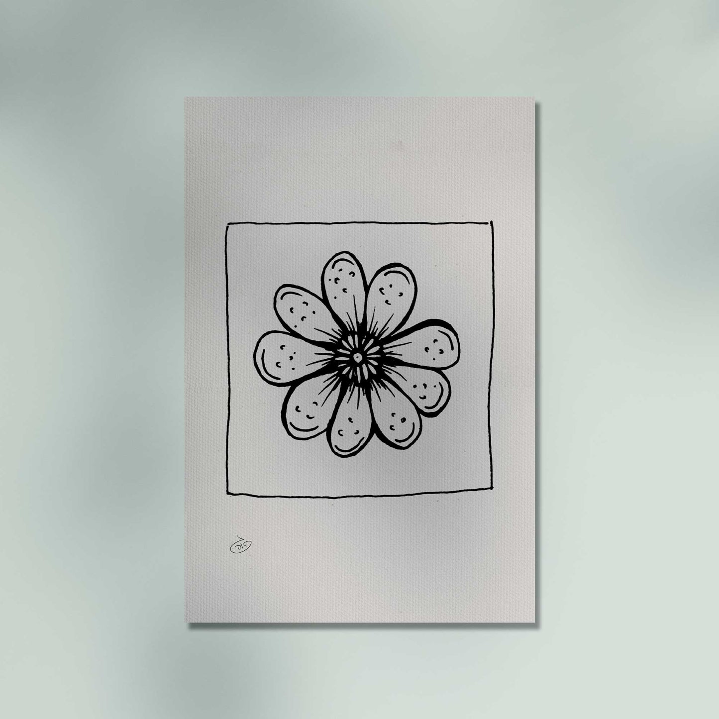 פוסטר Flower - Paisley Poster ציור מקורי של גאיה המקדם את המודעות לאלימות בין בני זוג בכלל וכלפי נשים בפרט