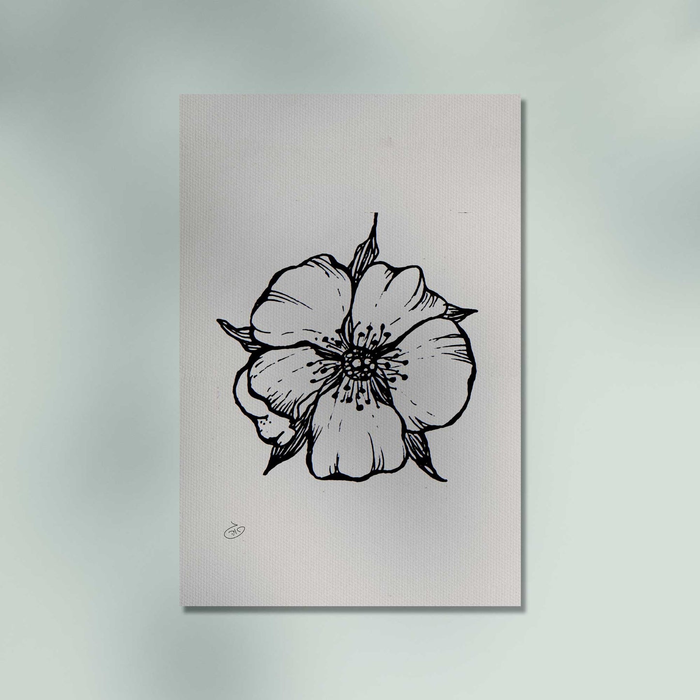 פוסטר Flower - Penelope Poster ציור מקורי של גאיה המקדם את המודעות לאלימות בין בני זוג בכלל וכלפי נשים בפרט