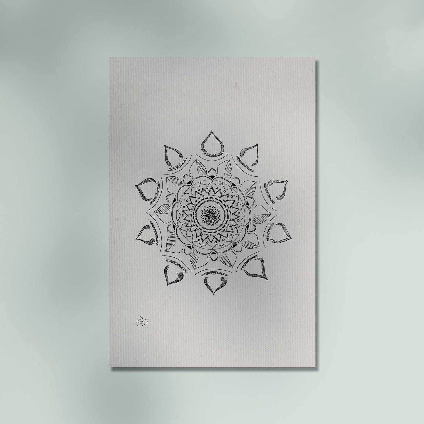 פוסטר Mandala - Acre Poster ציור מקורי של גאיה המקדם את המודעות לאלימות בין בני זוג בכלל וכלפי נשים בפרט