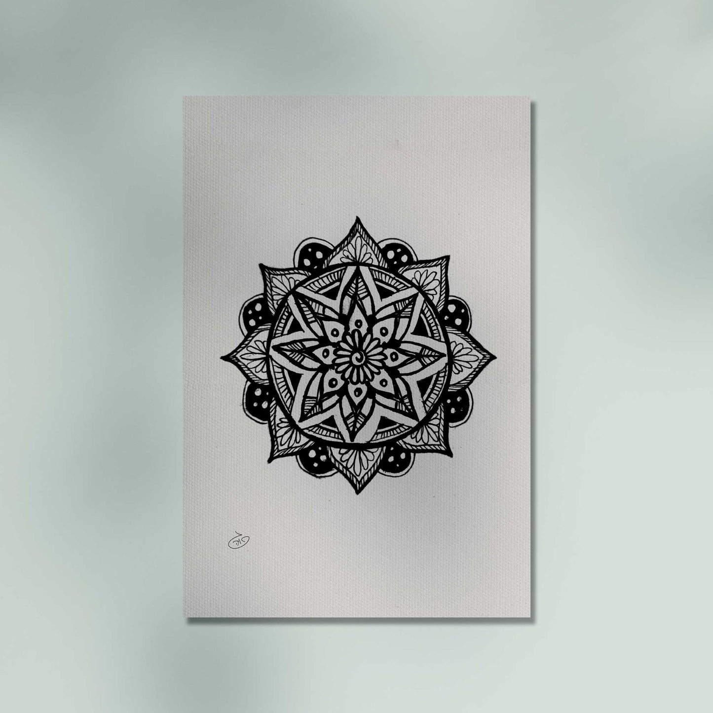 פוסטר Mandala - Africaya Poster ציור מקורי של גאיה המקדם את המודעות לאלימות בין בני זוג בכלל וכלפי נשים בפרט