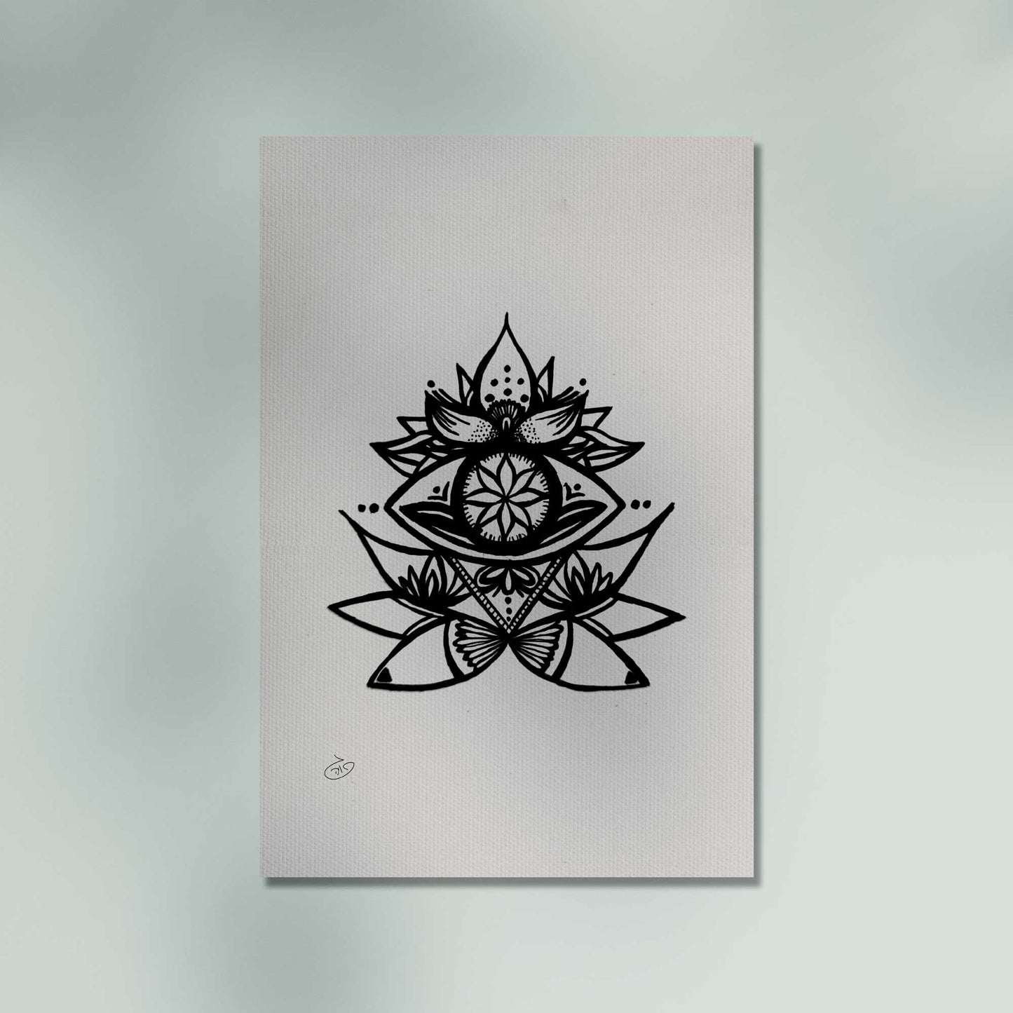 פוסטר Mandala - Delora Poster ציור מקורי של גאיה המקדם את המודעות לאלימות בין בני זוג בכלל וכלפי נשים בפרט