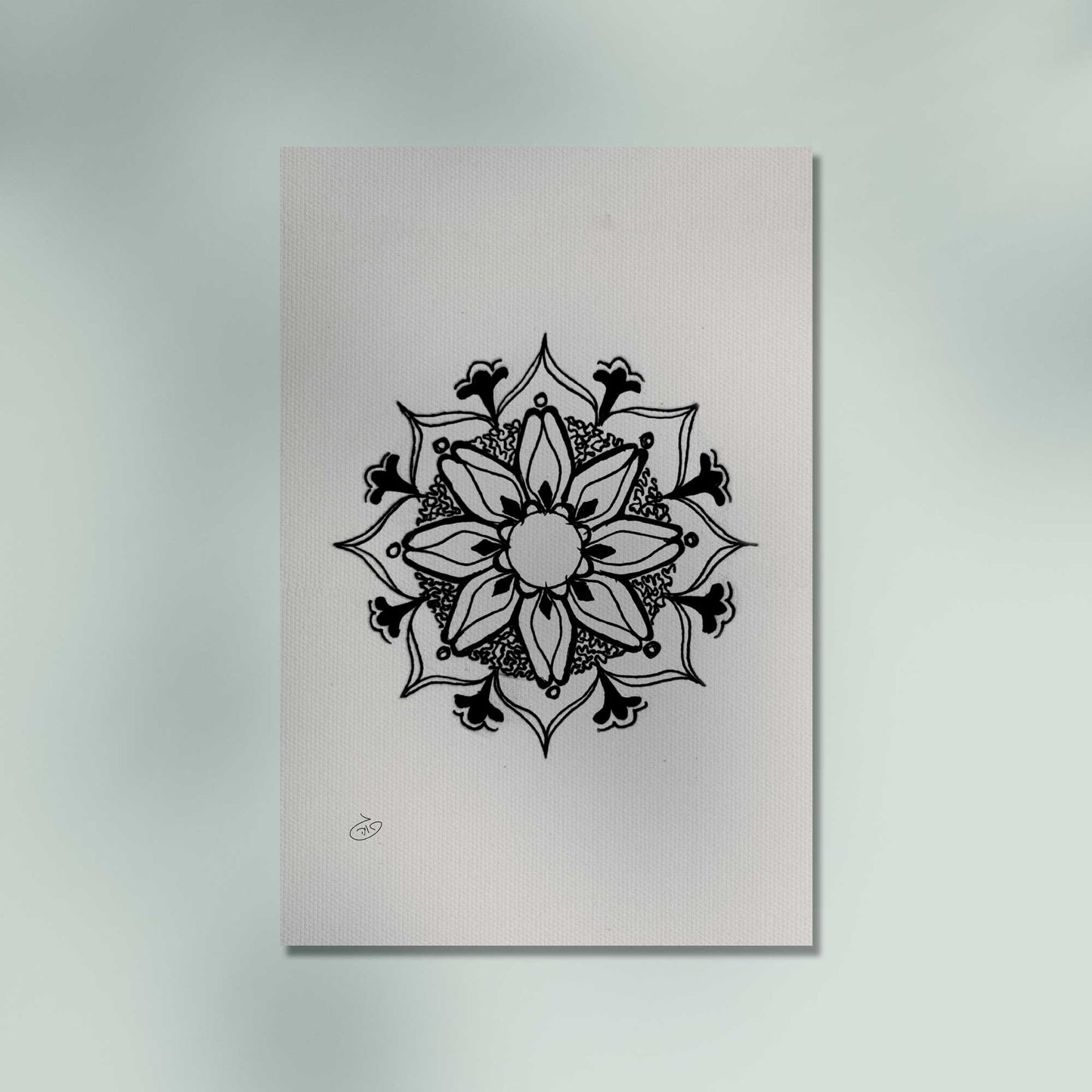 פוסטר Mandala - Felicitas Poster ציור מקורי של גאיה המקדם את המודעות לאלימות בין בני זוג בכלל וכלפי נשים בפרט