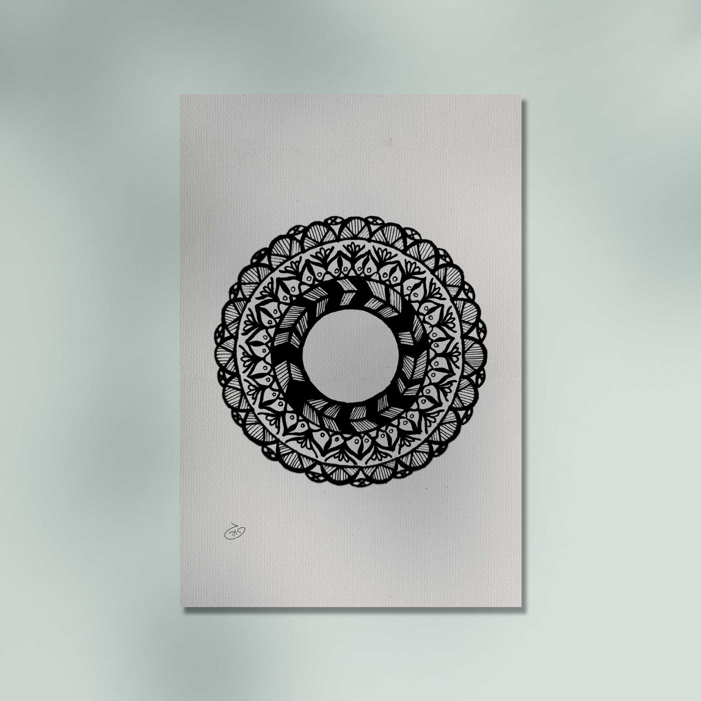 פוסטר Mandala - Panna Poster ציור מקורי של גאיה המקדם את המודעות לאלימות בין בני זוג בכלל וכלפי נשים בפרט