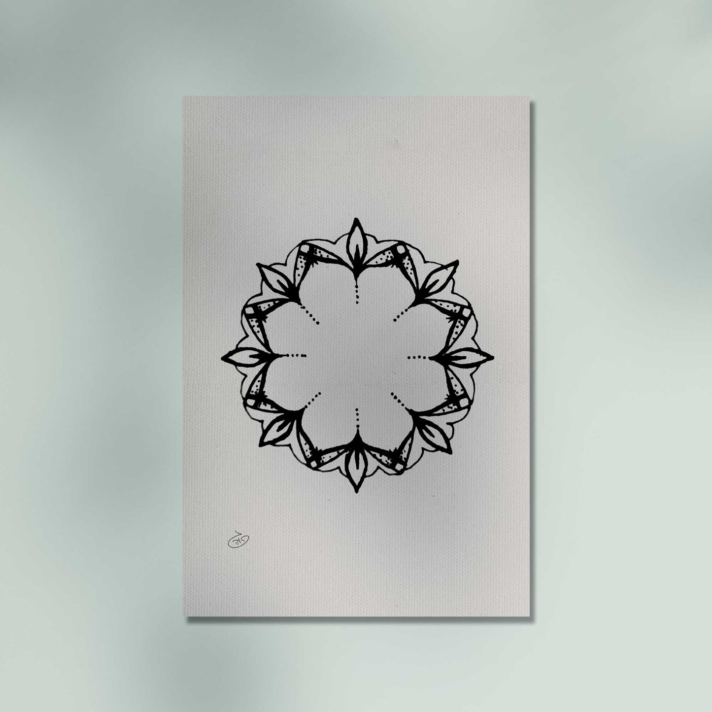 פוסטר Mandala - Poem Poster ציור מקורי של גאיה המקדם את המודעות לאלימות בין בני זוג בכלל וכלפי נשים בפרט