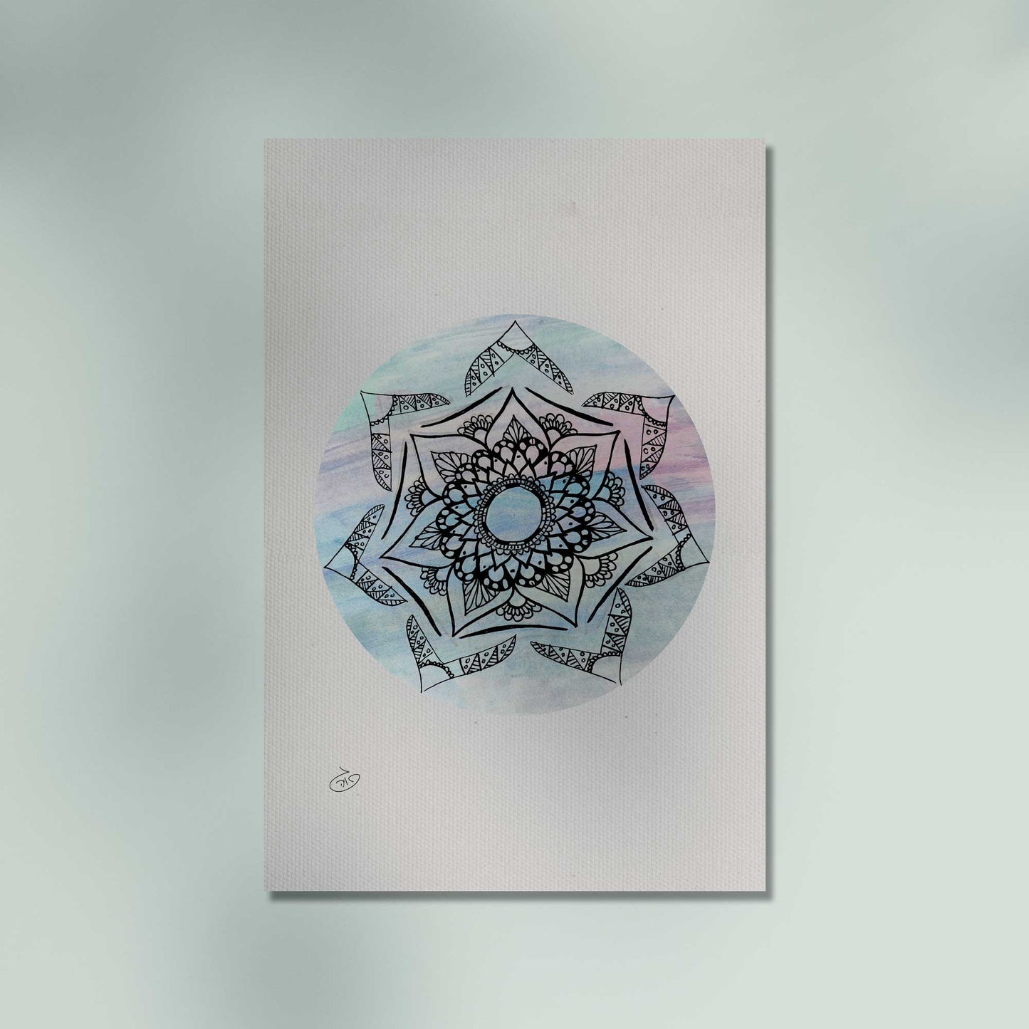 פוסטר Mandala - Sephora Poster ציור מקורי של גאיה המקדם את המודעות לאלימות בין בני זוג בכלל וכלפי נשים בפרט