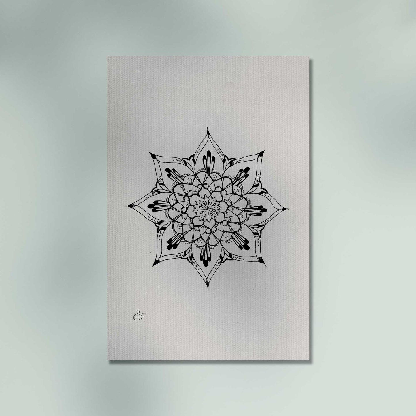 פוסטר Mandala - Zala Poster ציור מקורי של גאיה המקדם את המודעות לאלימות בין בני זוג בכלל וכלפי נשים בפרט
