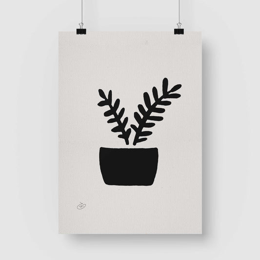 פוסטר Succulent Areca Poster ציור מקורי של גאיה המקדם את המודעות לאלימות בין בני זוג בכלל וכלפי נשים בפרט