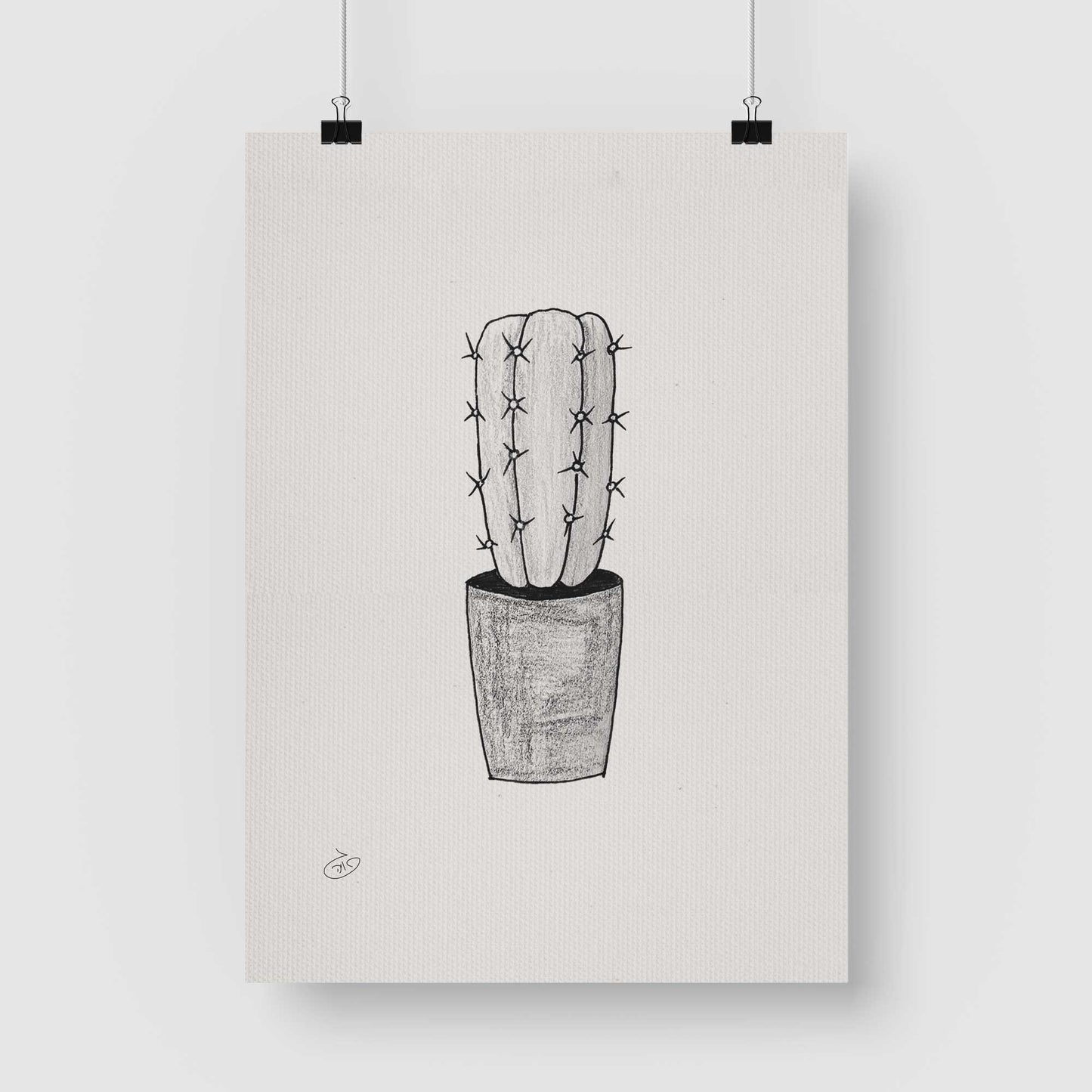 פוסטר Succulent Cactus Colour Poster ציור מקורי של גאיה המקדם את המודעות לאלימות בין בני זוג בכלל וכלפי נשים בפרט
