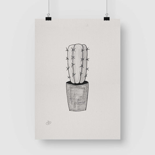 פוסטר Succulent Cactus Colour Poster ציור מקורי של גאיה המקדם את המודעות לאלימות בין בני זוג בכלל וכלפי נשים בפרט