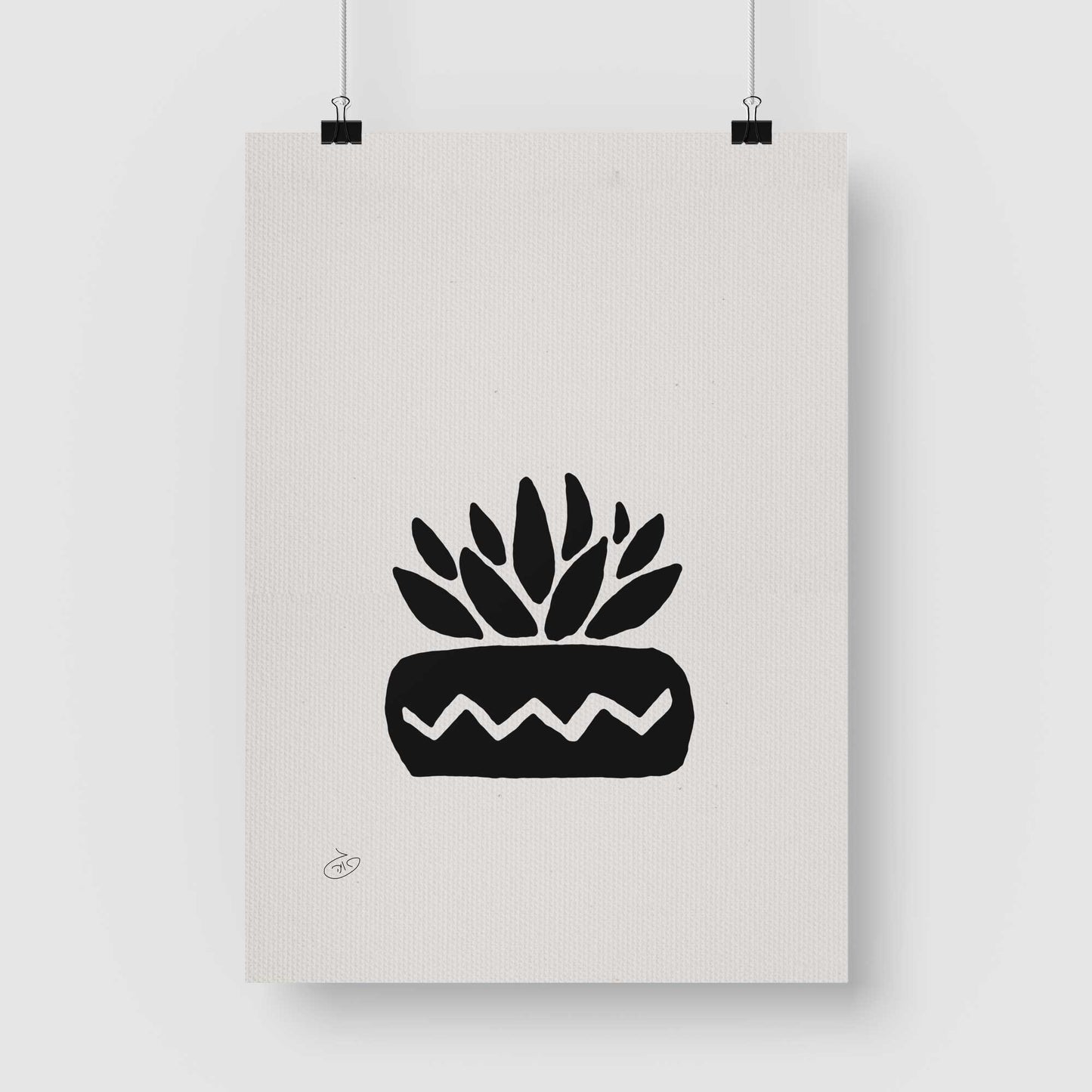 פוסטר Succulent Minima Poster ציור מקורי של גאיה המקדם את המודעות לאלימות בין בני זוג בכלל וכלפי נשים בפרט