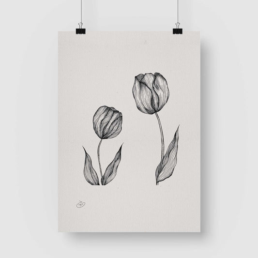 פוסטר Roses Flowers Poster ציור מקורי של גאיה המקדם את המודעות לאלימות בין בני זוג בכלל וכלפי נשים בפרט