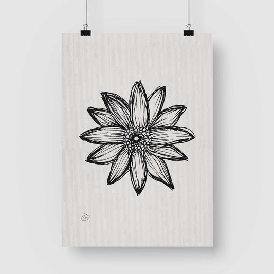 פוסטר Flower - Aaliyah Poster ציור מקורי של גאיה המקדם את המודעות לאלימות בין בני זוג בכלל וכלפי נשים בפרט