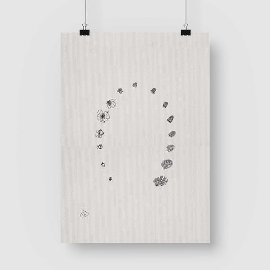 פוסטר Circle Of Life Poster ציור מקורי של גאיה המקדם את המודעות לאלימות בין בני זוג בכלל וכלפי נשים בפרט