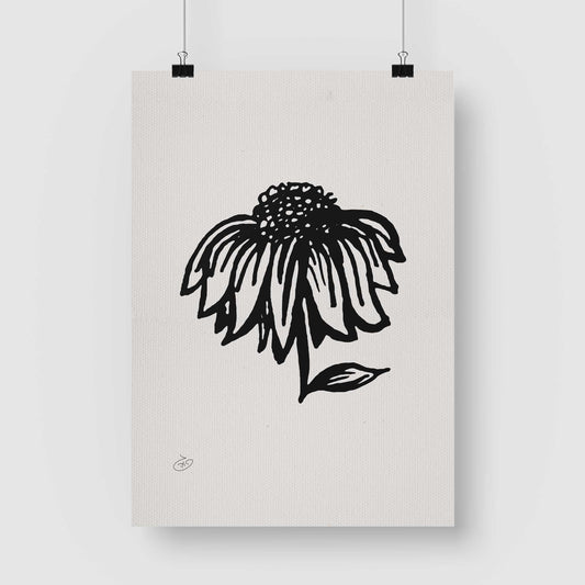 פוסטר Flower - Claire Poster ציור מקורי של גאיה המקדם את המודעות לאלימות בין בני זוג בכלל וכלפי נשים בפרט