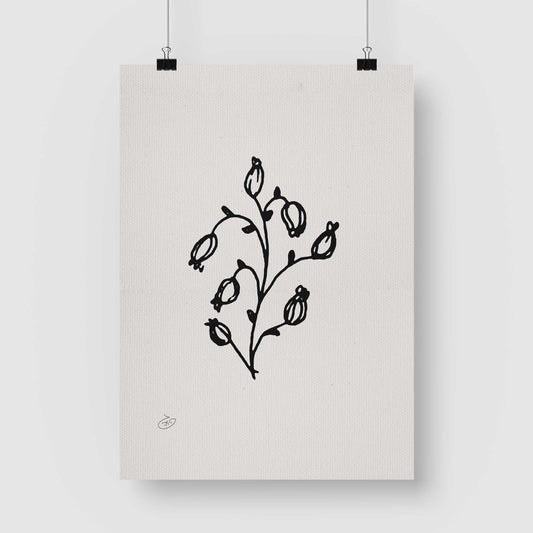 פוסטר Flower - Elena Poster ציור מקורי של גאיה המקדם את המודעות לאלימות בין בני זוג בכלל וכלפי נשים בפרט