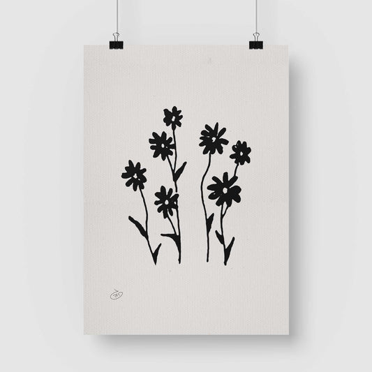 פוסטר Flower - Grace Poster ציור מקורי של גאיה המקדם את המודעות לאלימות בין בני זוג בכלל וכלפי נשים בפרט