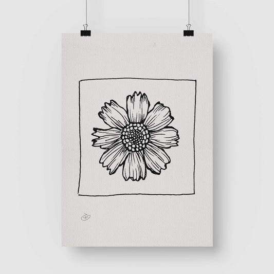 פוסטר Flower - Isla Poster ציור מקורי של גאיה המקדם את המודעות לאלימות בין בני זוג בכלל וכלפי נשים בפרט