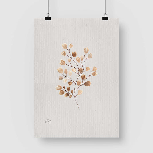 פוסטר Branches Poster ציור מקורי של גאיה המקדם את המודעות לאלימות בין בני זוג בכלל וכלפי נשים בפרט