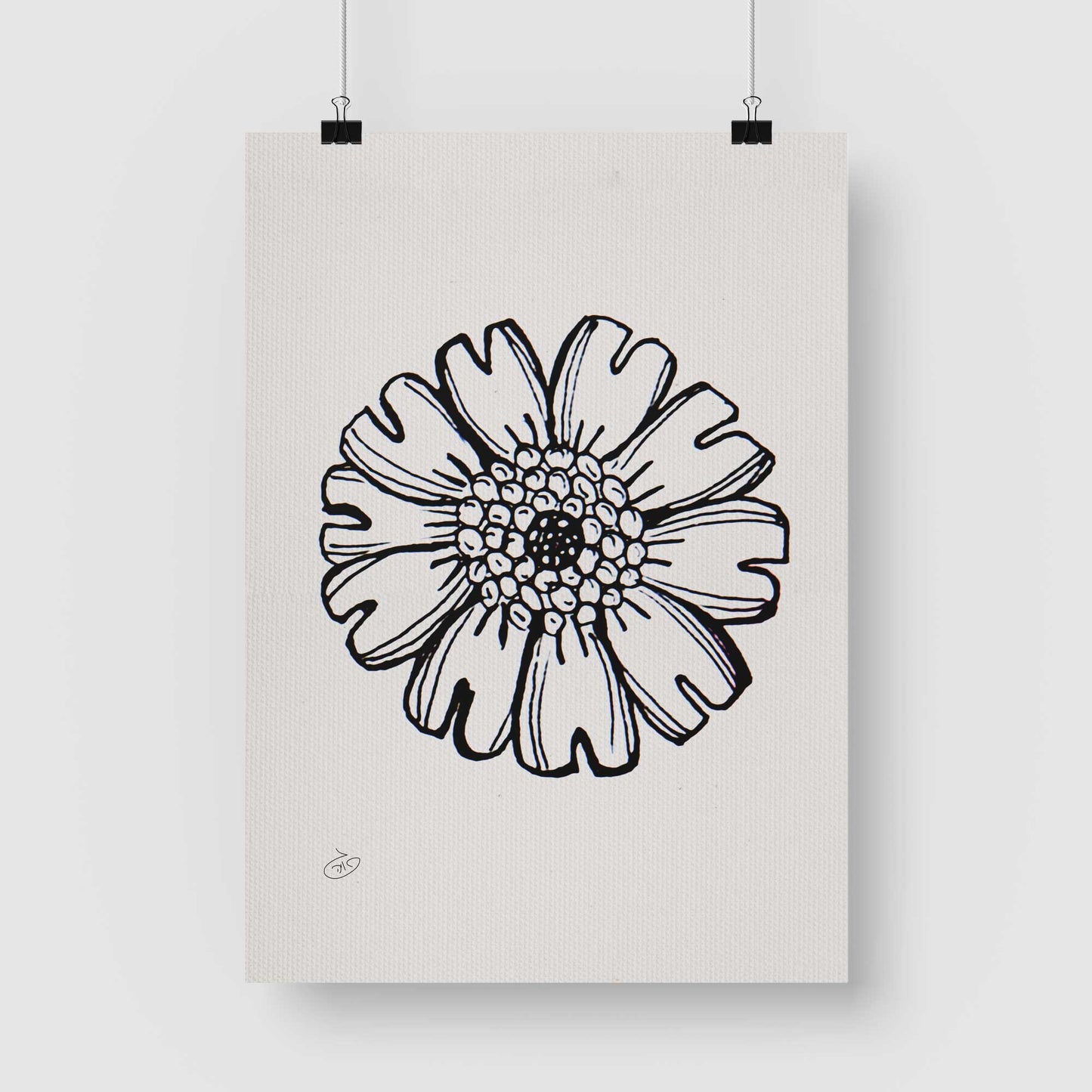 פוסטר Flower - Leah Poster ציור מקורי של גאיה המקדם את המודעות לאלימות בין בני זוג בכלל וכלפי נשים בפרט