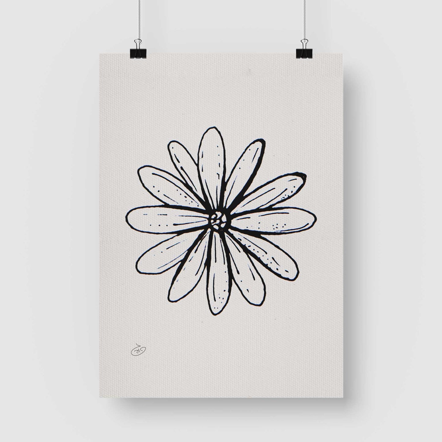פוסטר Flower - Lily Poster ציור מקורי של גאיה המקדם את המודעות לאלימות בין בני זוג בכלל וכלפי נשים בפרט