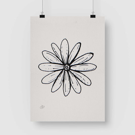 פוסטר Flower - Lily Poster ציור מקורי של גאיה המקדם את המודעות לאלימות בין בני זוג בכלל וכלפי נשים בפרט